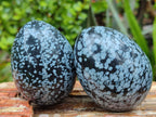 Polished Snowflake Obsidion Gemstone Eggs - Sold Per Item - From Mexico - Toprock Gemstones and Minerals 
