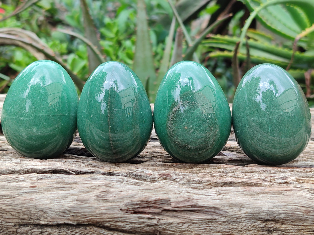 Polished Green Quartz Gemstone Eggs - Sold Per Item - From Zimbabwe - Toprock Gemstones and Minerals 