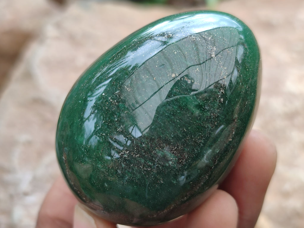 Polished Green Quartz Gemstone Eggs - Sold Per Item - From Zimbabwe - Toprock Gemstones and Minerals 