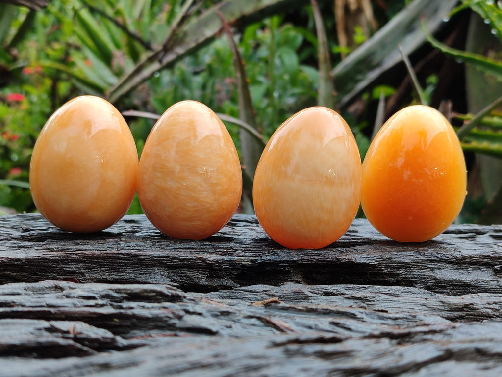 Polished Honey Aragonite Gemstone Eggs - Sold Per Item - From Namibia - Toprock Gemstones and Minerals 