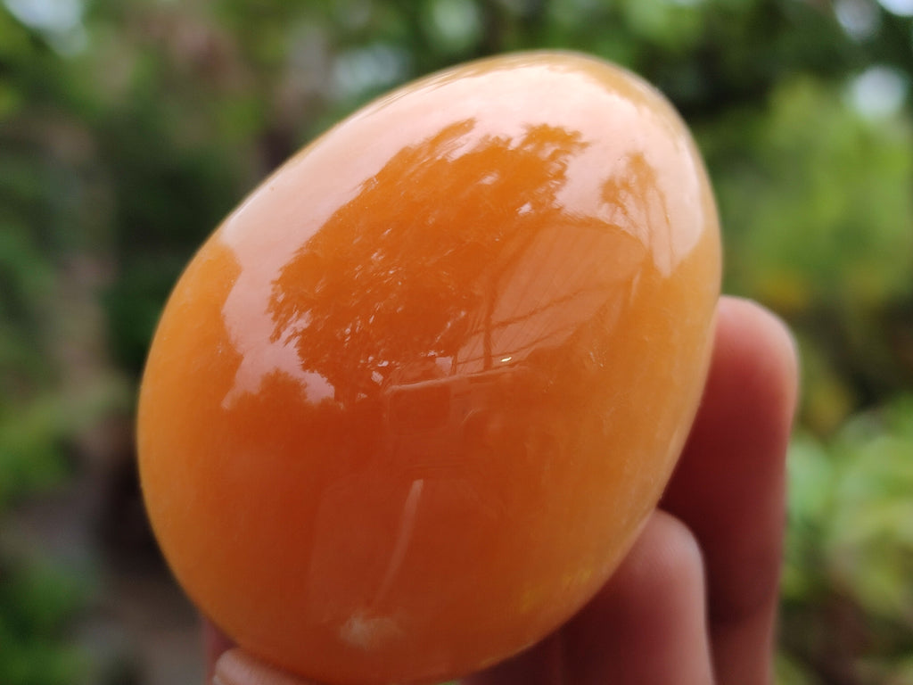 Polished Honey Aragonite Gemstone Eggs - Sold Per Item - From Namibia - Toprock Gemstones and Minerals 