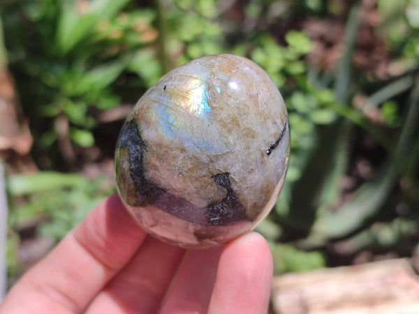 Polished White Labradorite Eggs - Sold Per Item - From Madagascar