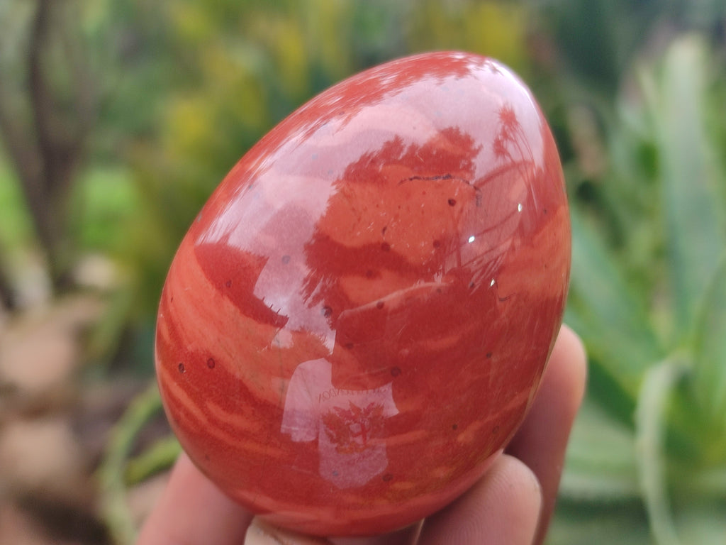 Polished Red Jasper Gemstone Eggs - Sold Per Item - From Northern Cape, South Africa - Toprock Gemstones and Minerals 