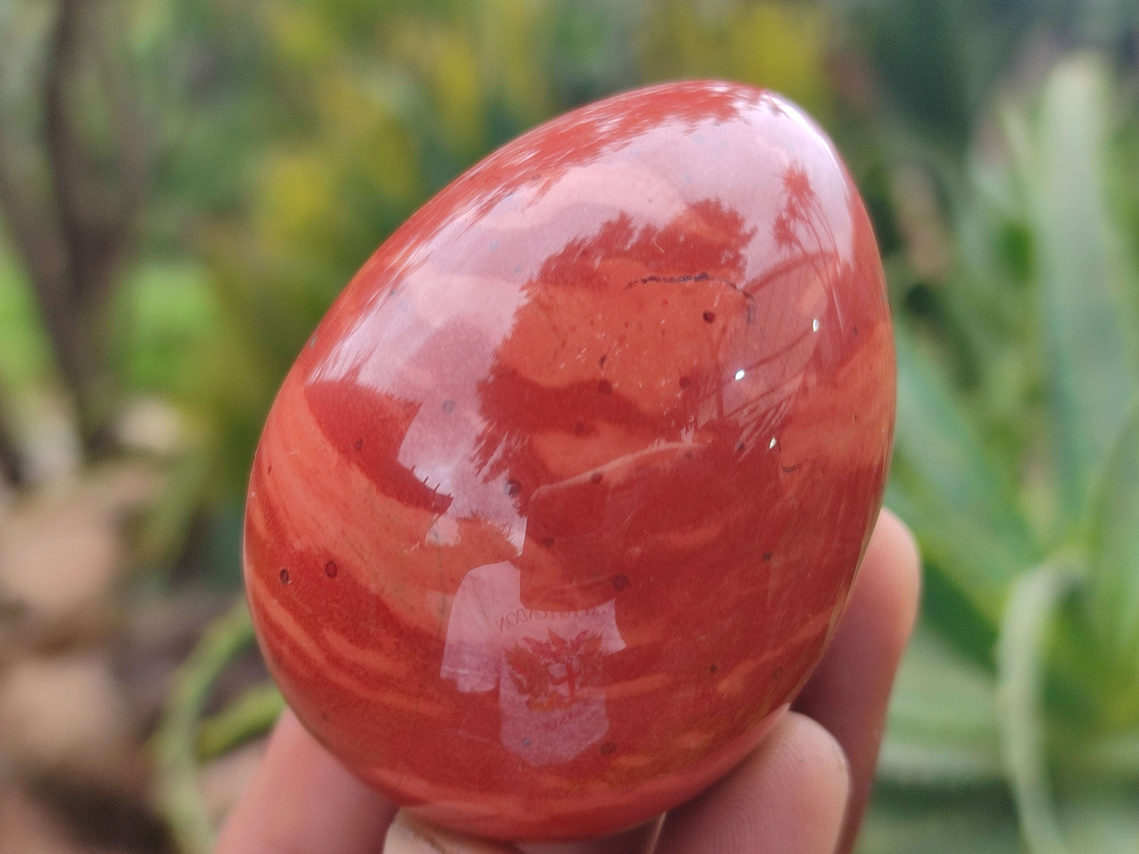 Polished Red Jasper Gemstone Eggs - Sold Per Item - From Northern Cape, South Africa - Toprock Gemstones and Minerals 