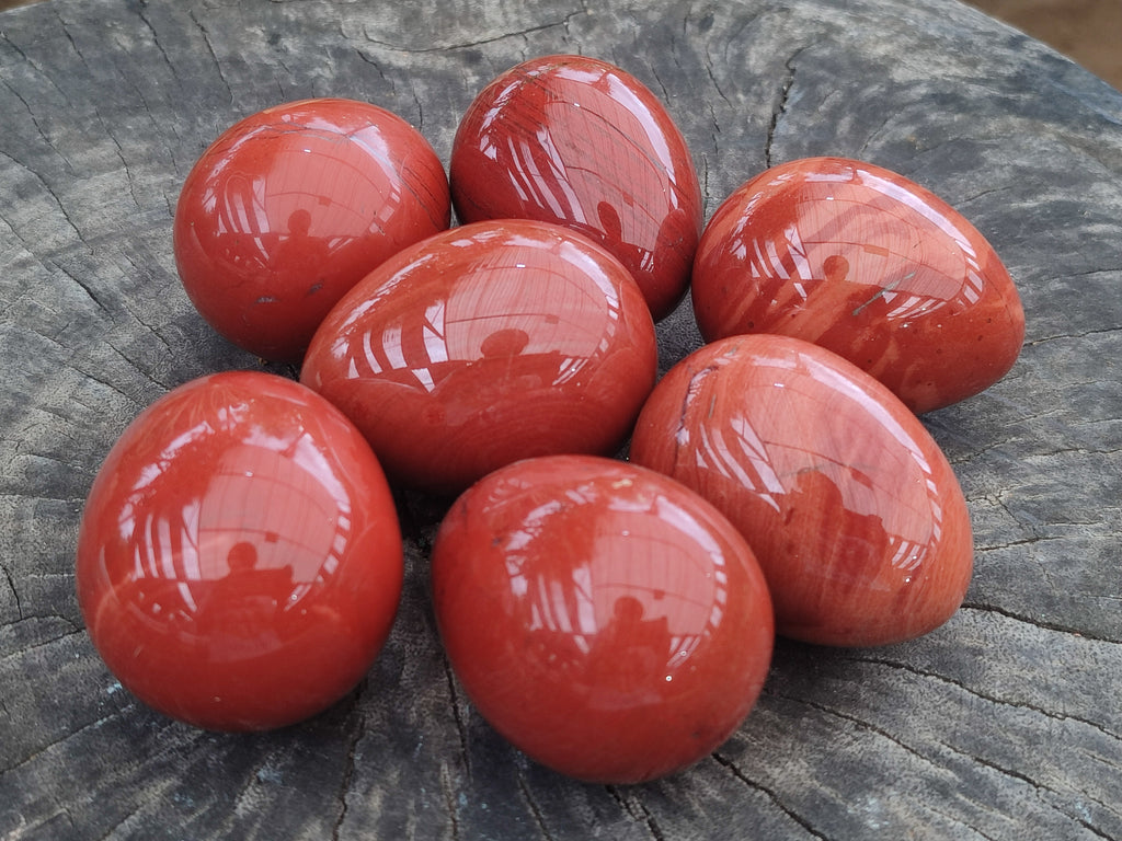 Polished Red Jasper Gemstone Eggs - Sold Per Item - From Northern Cape, South Africa - Toprock Gemstones and Minerals 