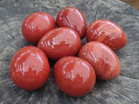 Polished Red Jasper Gemstone Eggs - Sold Per Item - From Northern Cape, South Africa