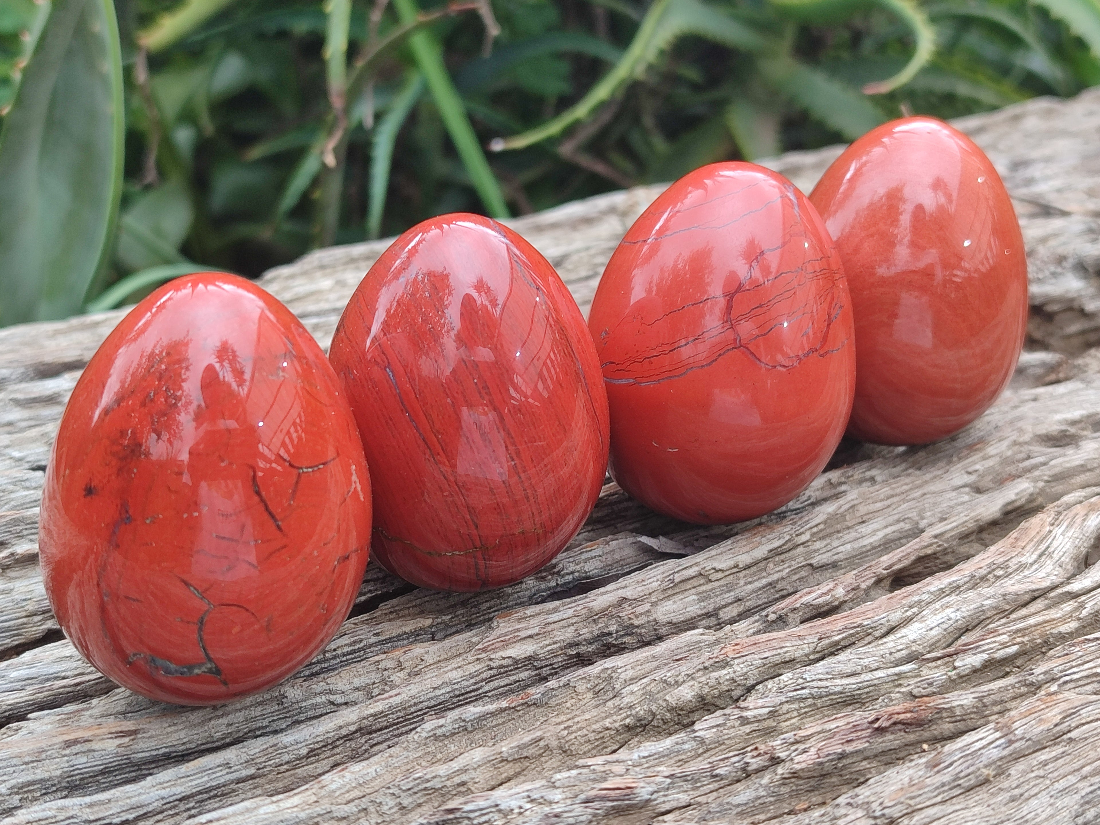 Polished Red Jasper Gemstone Eggs - Sold Per Item - From Northern Cape, South Africa - Toprock Gemstones and Minerals 