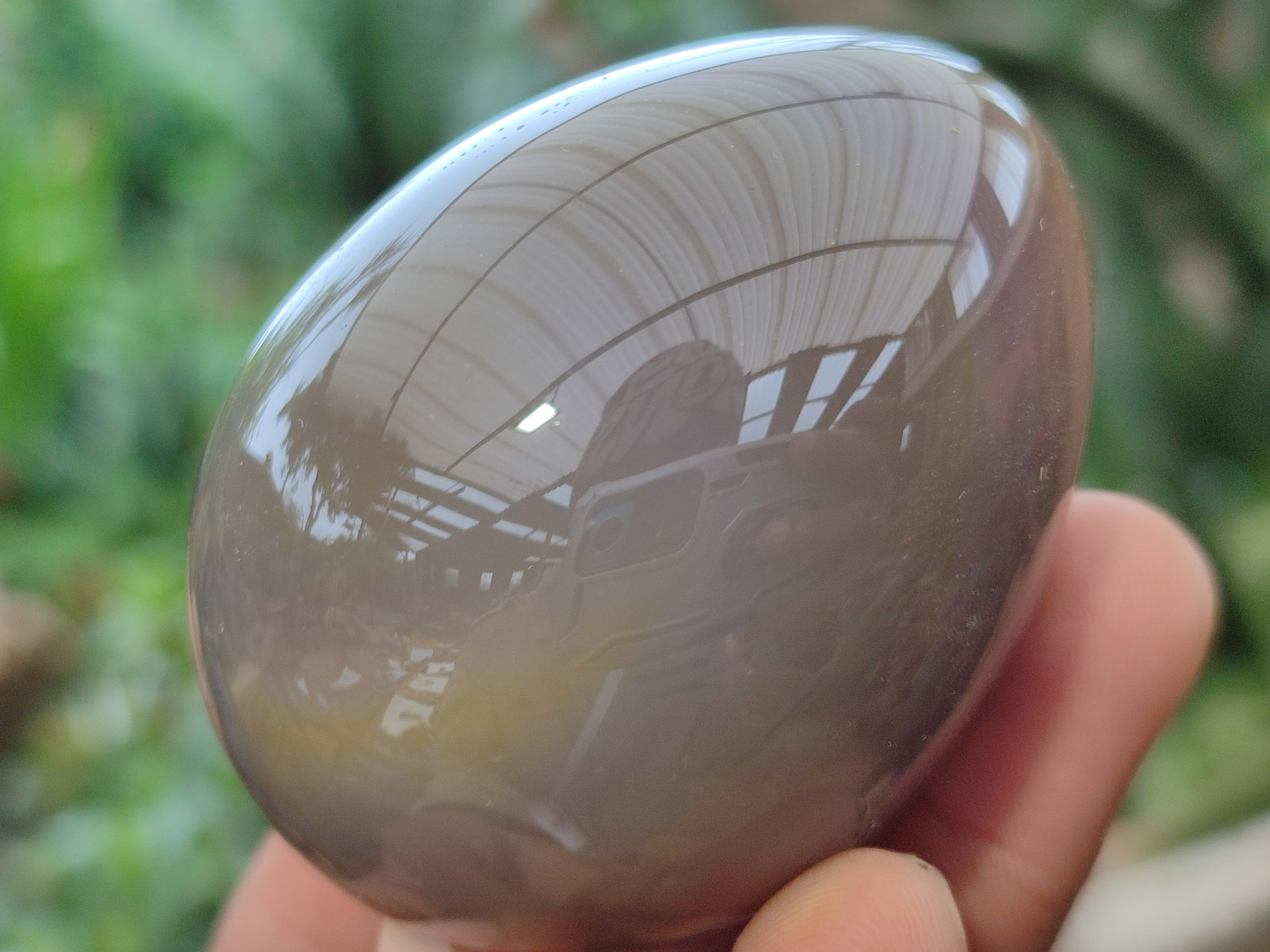 Polished Translucent Multicolor Banded Agate Eggs - Sold Per Item - From Madagascar - Toprock Gemstones and Minerals 