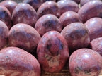 Polished Small Rhodonite Gemstone Eggs - Sold Per Item - From Zimbabwe - Toprock Gemstones and Minerals 