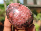 Polished Small Rhodonite Gemstone Eggs - Sold Per Item - From Zimbabwe - Toprock Gemstones and Minerals 