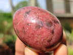 Polished Small Rhodonite Gemstone Eggs - Sold Per Item - From Zimbabwe - Toprock Gemstones and Minerals 