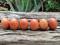 Polished Orange Quartz Gemstone Eggs - Sold Per Item - From Zimbabwe - Toprock Gemstones and Minerals 