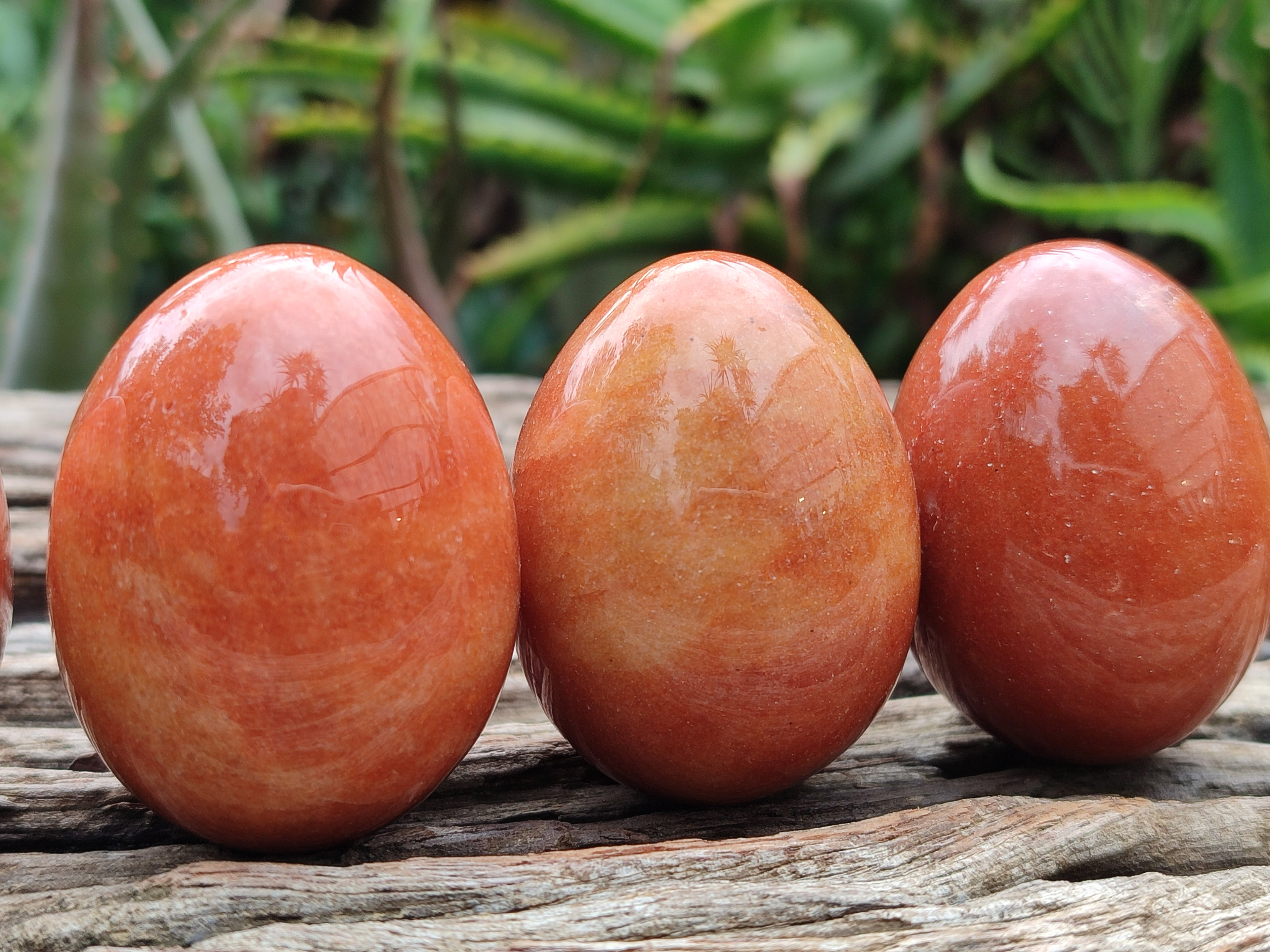 Polished Orange Quartz Gemstone Eggs - Sold Per Item - From Zimbabwe - Toprock Gemstones and Minerals 