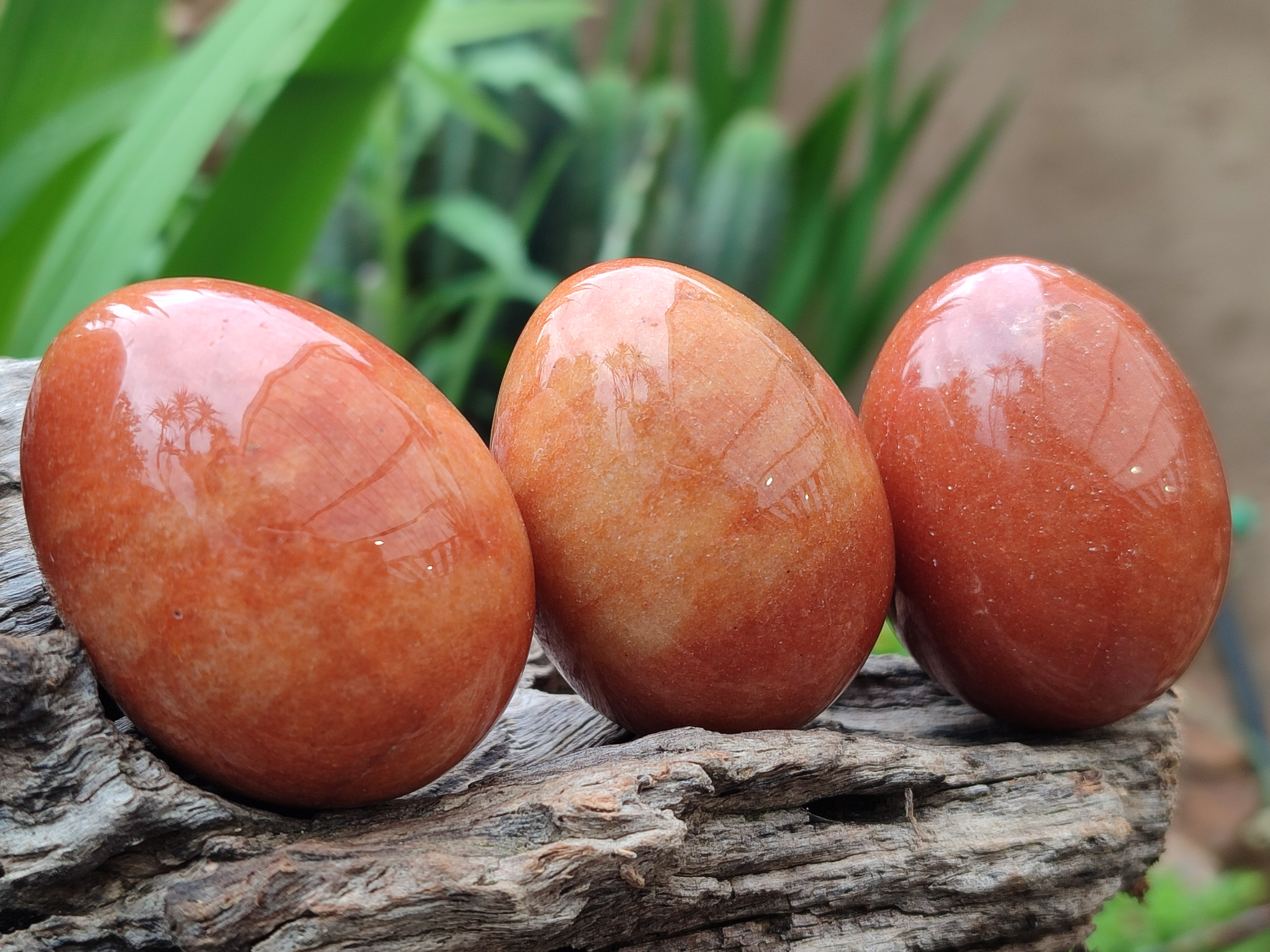 Polished Orange Quartz Gemstone Eggs - Sold Per Item - From Zimbabwe - Toprock Gemstones and Minerals 