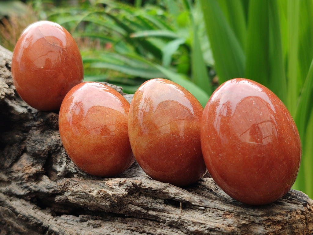 Polished Orange Quartz Gemstone Eggs - Sold Per Item - From Zimbabwe - Toprock Gemstones and Minerals 