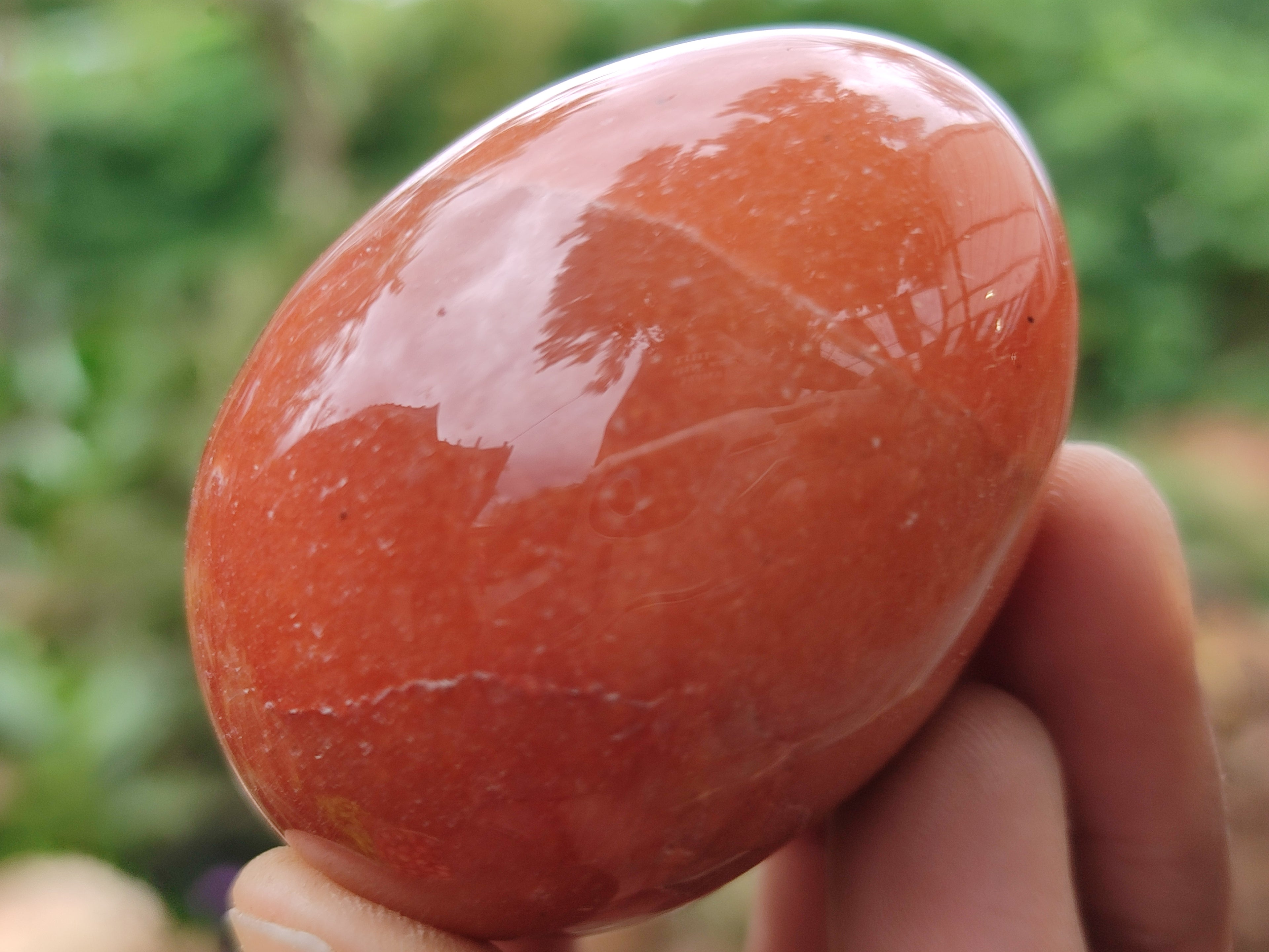 Polished Orange Quartz Gemstone Eggs - Sold Per Item - From Zimbabwe - Toprock Gemstones and Minerals 