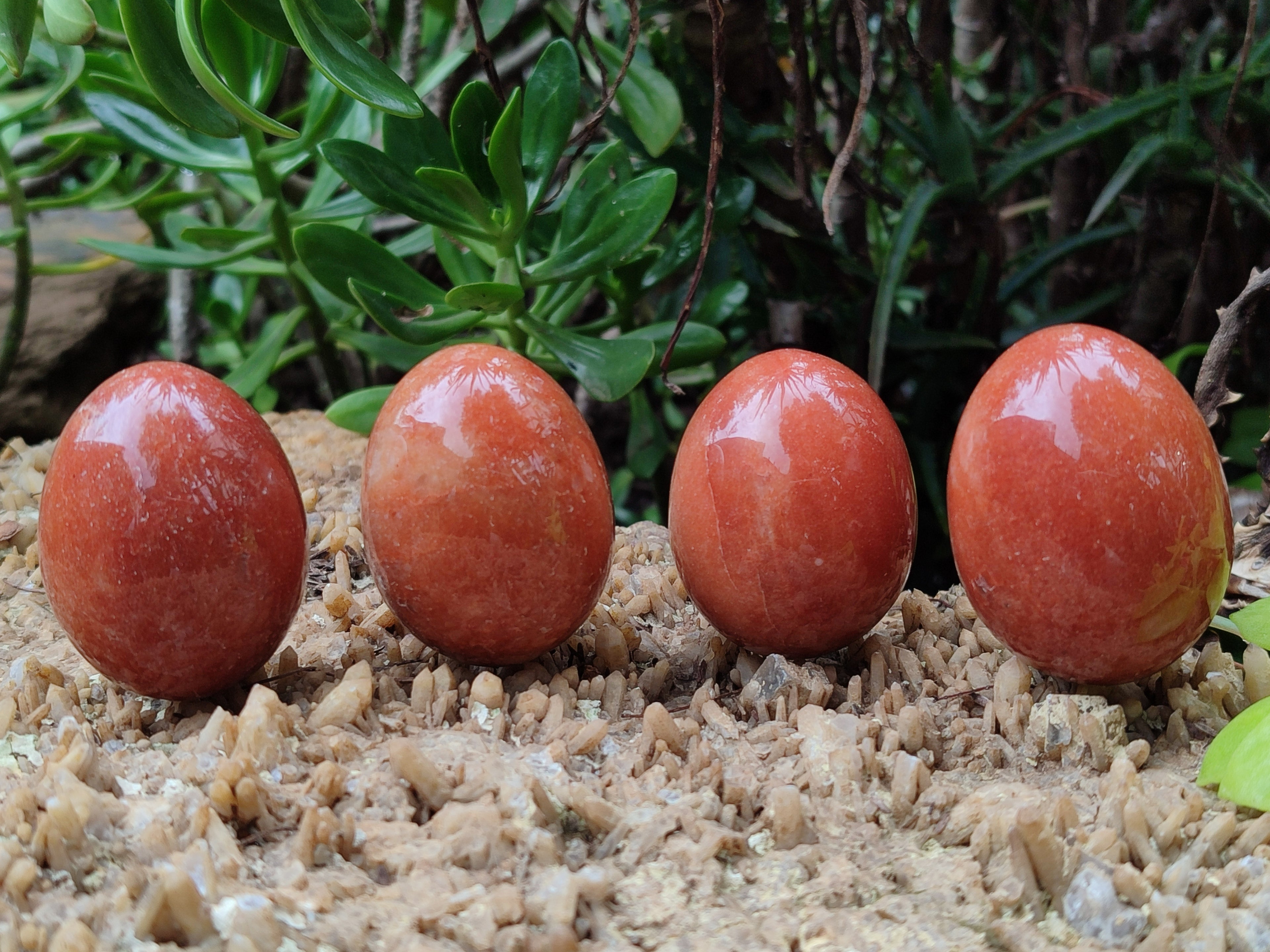 Polished Orange Quartz Gemstone Eggs - Sold Per Item - From Zimbabwe - Toprock Gemstones and Minerals 