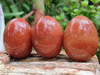Polished Orange Quartz Gemstone Eggs - Sold Per Item - From Zimbabwe - Toprock Gemstones and Minerals 