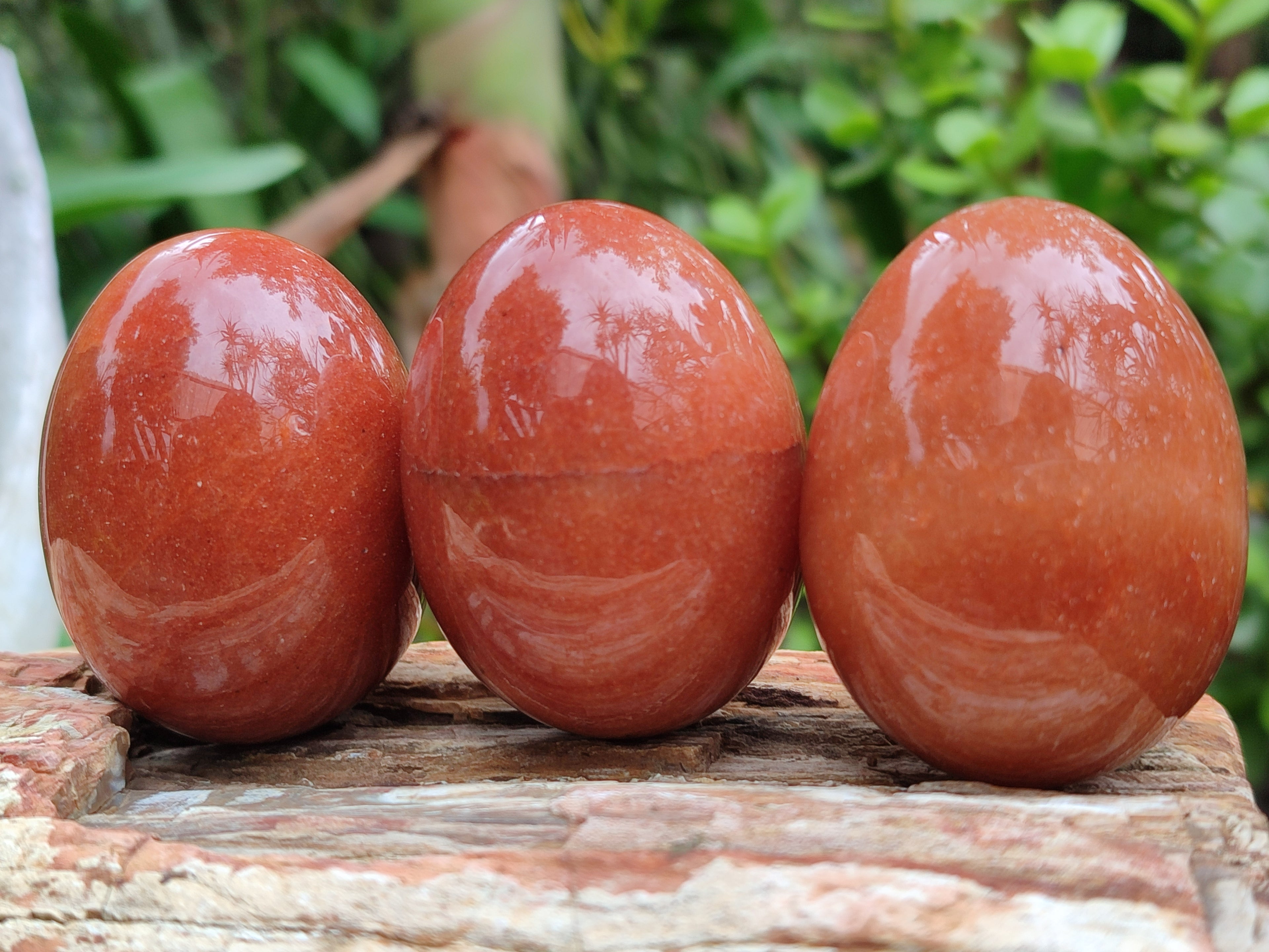 Polished Orange Quartz Gemstone Eggs - Sold Per Item - From Zimbabwe - Toprock Gemstones and Minerals 