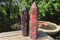 Polished Rhodonite Points x 2 From Ambindavato, Madagascar - Toprock Gemstones and Minerals 