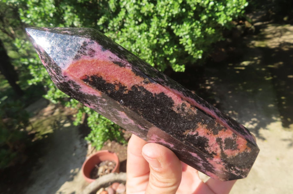 Polished Rhodonite Points x 2 From Ambindavato, Madagascar - Toprock Gemstones and Minerals 