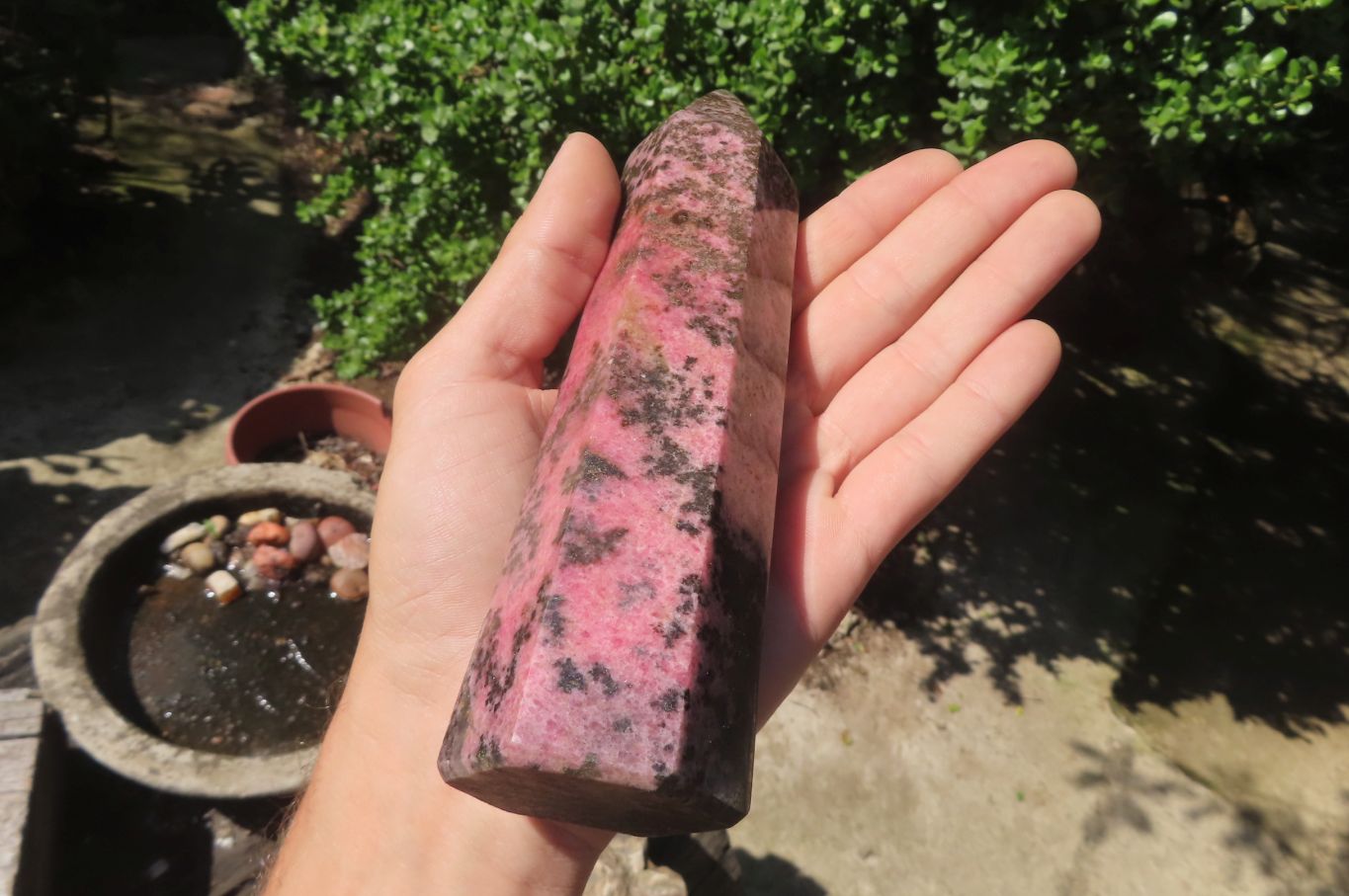 Polished Rhodonite Points x 2 From Ambindavato, Madagascar - Toprock Gemstones and Minerals 