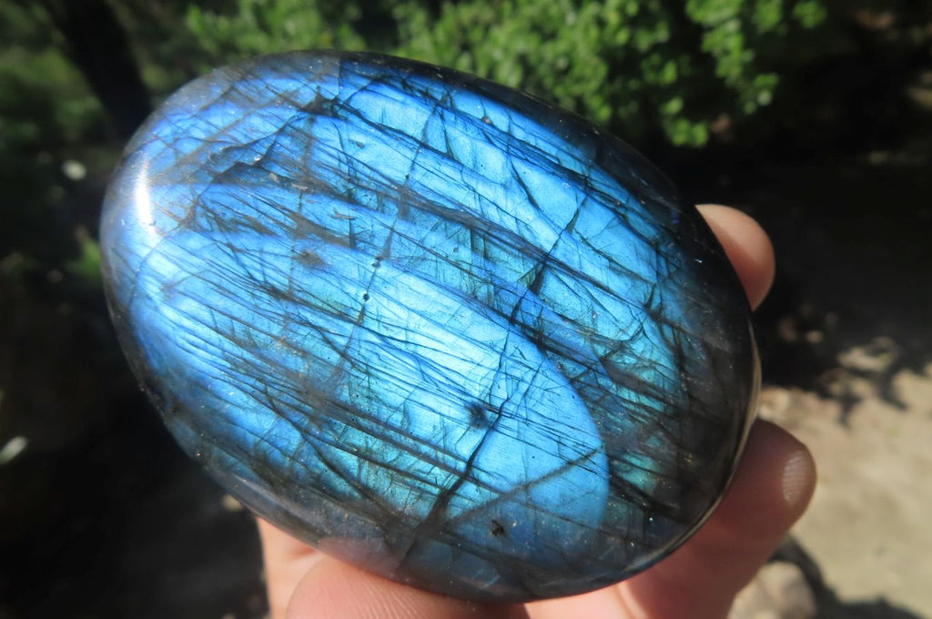 Polished Labradorite Palm Stones x 8 From Tulear, Madagascar - Toprock Gemstones and Minerals 
