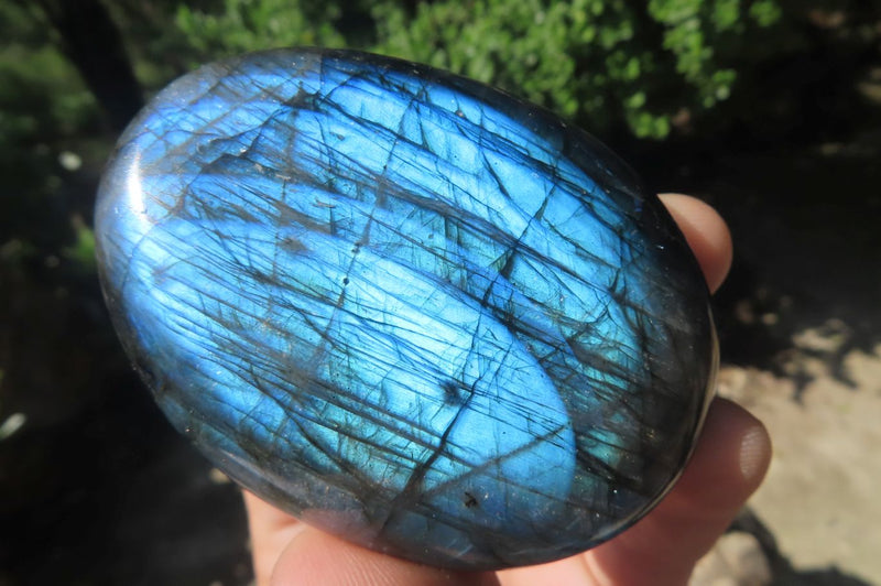 Polished Labradorite Palm Stones x 8 From Tulear, Madagascar - Toprock Gemstones and Minerals 