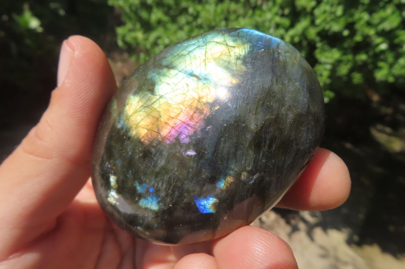 Polished Labradorite Palm Stones x 8 From Tulear, Madagascar - Toprock Gemstones and Minerals 