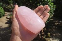 Polished Rose Quartz Standing Free Forms x 2 From Madagascar - Toprock Gemstones and Minerals 