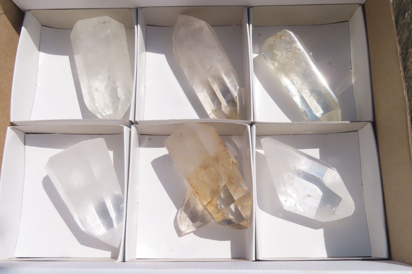 Polished Smokey Quartz Crystals x 6 From Madagascar - Toprock Gemstones and Minerals 