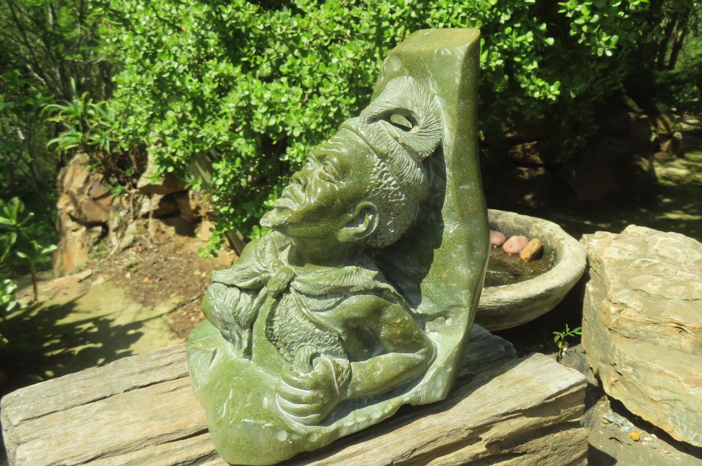 Hand Made Green Verdite African Tribal Couple Sculpture x 1 From Zimbabwe - Toprock Gemstones and Minerals 