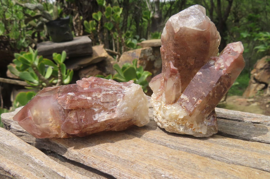 Natural Red Hematoid Quartz Clusters x 12 From Karoi, Zimbabwe - Toprock Gemstones and Minerals 