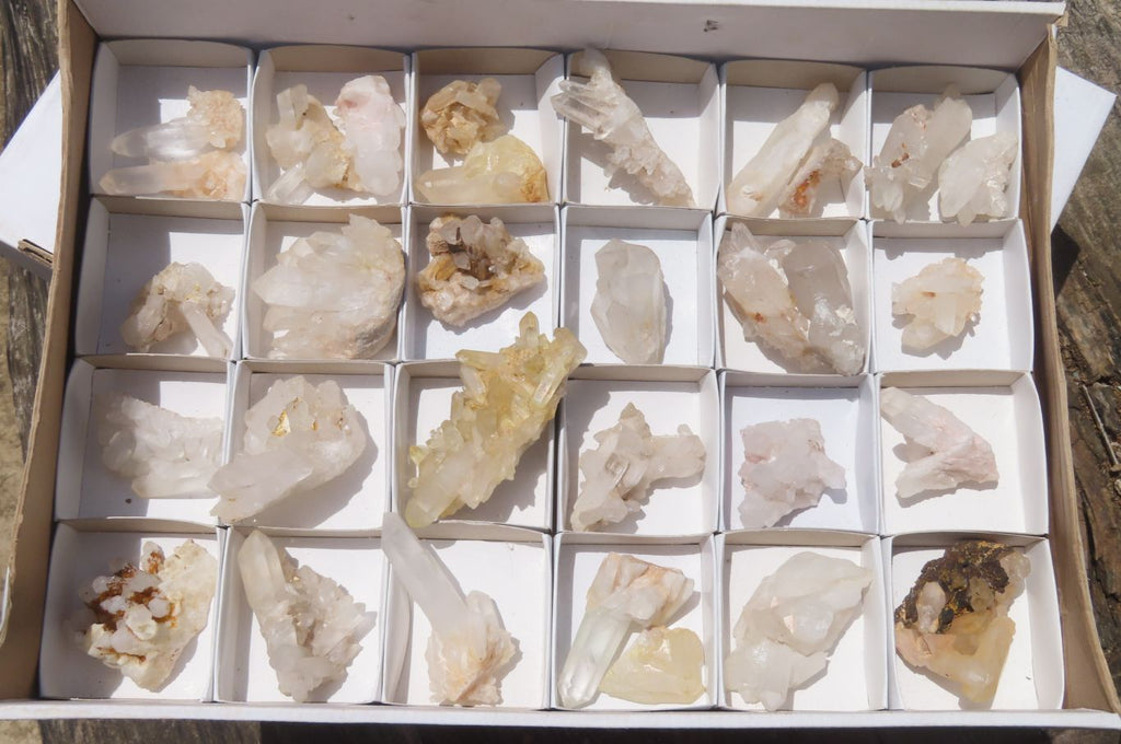 Natural Clear Quartz Clusters x 27 From Madagascar - Toprock Gemstones and Minerals 