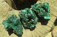Natural Silky Malachite Specimens x 6 From Kasompe, Congo - Toprock Gemstones and Minerals 