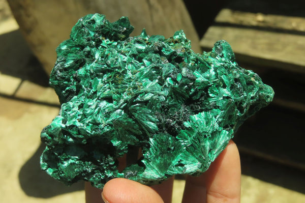 Natural Silky Malachite Specimens x 6 From Kasompe, Congo - Toprock Gemstones and Minerals 