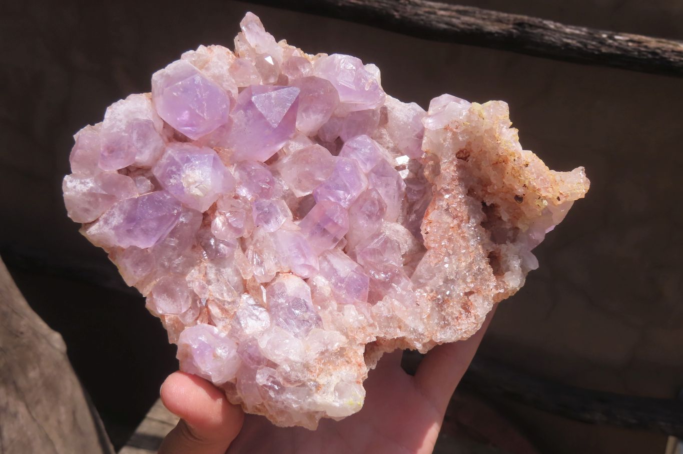 Natural Jacaranda Amethyst Quartz Clusters x 3 from Mumbwa, Zambia - Toprock Gemstones and Minerals 
