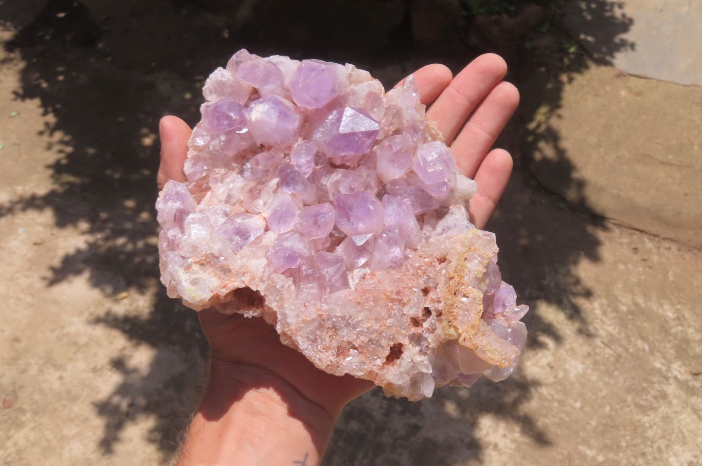 Natural Jacaranda Amethyst Quartz Clusters x 3 from Mumbwa, Zambia - Toprock Gemstones and Minerals 