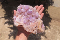 Natural Jacaranda Amethyst Quartz Clusters x 3 from Mumbwa, Zambia
