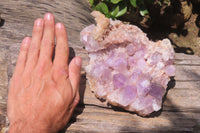 Natural Jacaranda Amethyst Quartz Clusters x 3 from Mumbwa, Zambia