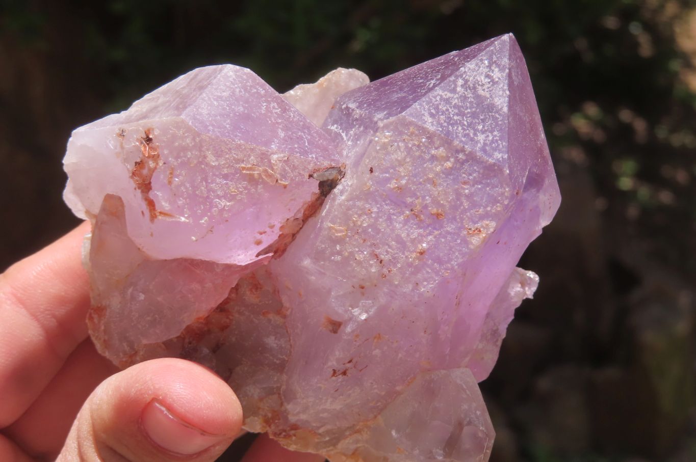 Natural Jacaranda Amethyst Quartz Clusters x 3 from Mumbwa, Zambia - Toprock Gemstones and Minerals 