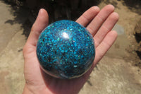 Polished Chrysocolla Conglomerate Sphere x 1 From Congo - Toprock Gemstones and Minerals 