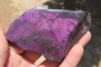 Polished On One Side Metallic Purpurite Specimens x 6 From Namibia - Toprock Gemstones and Minerals 