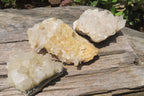 Natural Clear Quartz Clusters x 3 From Mpika, Zambia - Toprock Gemstones and Minerals 