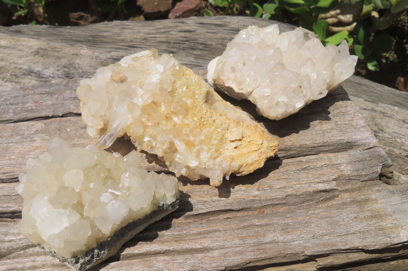 Natural Clear Quartz Clusters x 3 From Mpika, Zambia - Toprock Gemstones and Minerals 