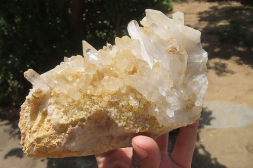 Natural Clear Quartz Clusters x 3 From Mpika, Zambia - Toprock Gemstones and Minerals 