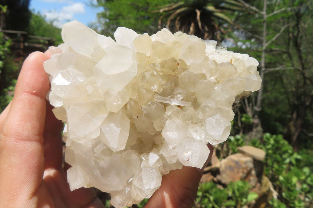 Natural Clear Quartz Clusters x 3 From Mpika, Zambia - Toprock Gemstones and Minerals 