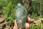 Polished Rare Emerald Mica In Matrix Standing Free Forms x 6 From Mutoko, Zimbabwe - Toprock Gemstones and Minerals 