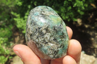 Polished Rare Emerald Mica In Matrix Standing Free Forms x 6 From Mutoko, Zimbabwe - Toprock Gemstones and Minerals 