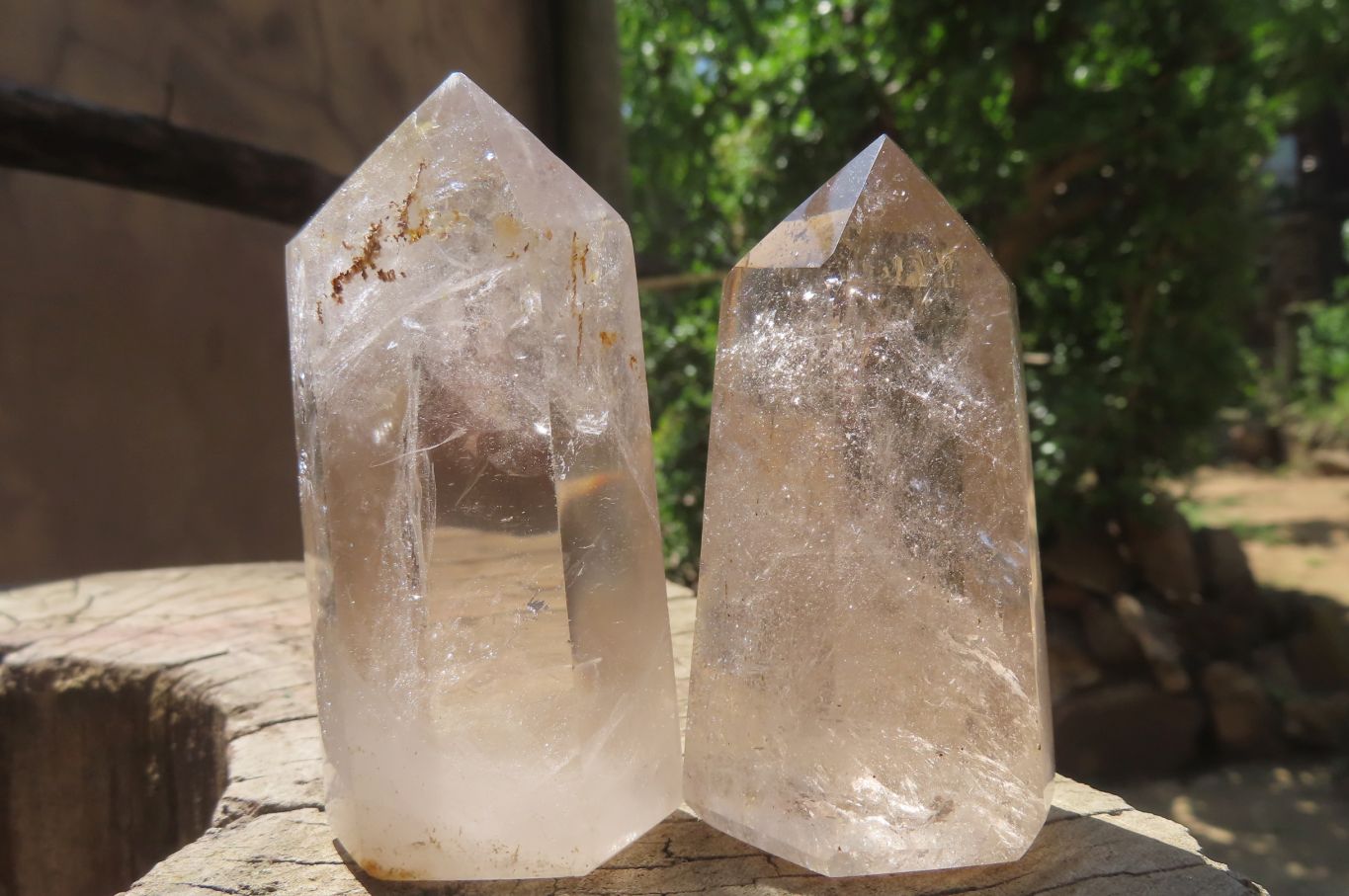 Polished Clear Smokey Quartz Points x 6 From Madagascar - Toprock Gemstones and Minerals 